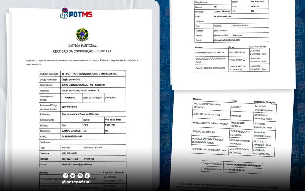 Com nova configuração, PDT em Mato Grosso do Sul segue com Marcelo Panella na presidência Com nova configuração, PDT em Mato Grosso do Sul segue com Marcelo Panella na presidência